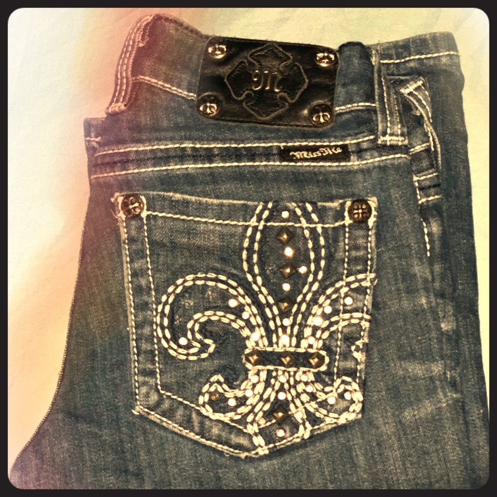 Embellished bootcut jeans